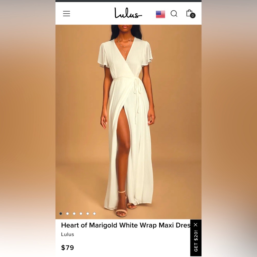 NWT Lulus Wrap Maxi Dress